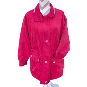Pikeur Equestrian Jacket Parka Midi Riding Barn Coat Drawstring Waist Red Size 8
